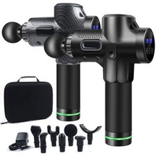7 Heads LCD Touch 30 Speed Massage Gun Muscle Relax Body Electric Fascial Gun