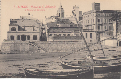 Postal Sitges - Playa De San Sebastian - L. Roisin - 7 | eBay