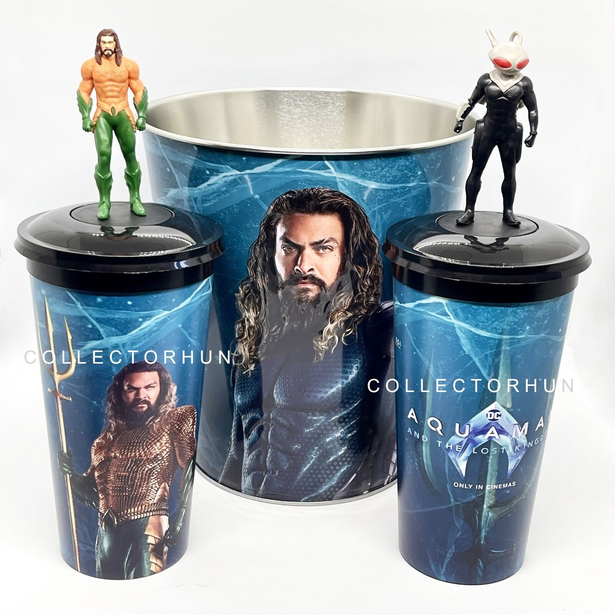NO SHIPPING TO THE US Aquaman Movie cup + Topper set +Popcorn