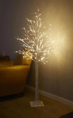 LED Albero di Luci Bianco Caldo Interno Decorazione Birkenbaum-Optik Rami Luce - Bild 1 von 3
