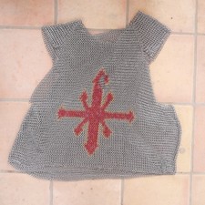 Medieval Templar Cross Chainmail Large Shirt  