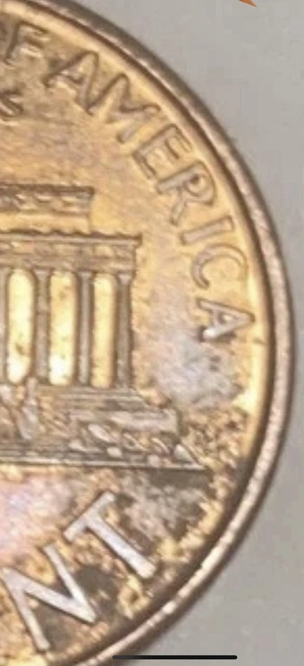 1993 D Lincoln Memorial Cent, Close AM, Reverse Grease Strike Error,  AU - Image 3 of 4