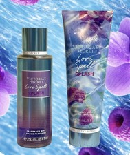 LOVE SPELL SPLASH Victoria's Secret Perfume Fragrance Mist  Lotion NEW Set of 2