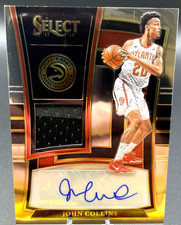 John Collins 2017-18 Panini Select Rookie Jersey 051/199 #RJA-JCL Auto RC