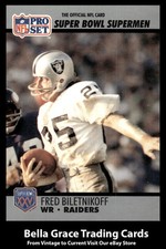 1990-91 Pro Set Super Bowl XXV Silver Anniversary Fred Biletnikoff #45 Raiders