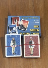 Vintage Greek Playing Cards Photo Souvenir Greece 1990’s
