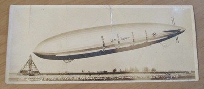 ORIGINAL 1939 Panoramic Photo~LAUNCHING USS MACON~Moffett Field CAL~