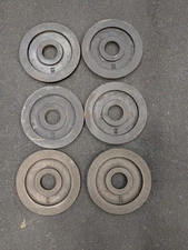 Pairs Of Vintage Pre USA Olympic York Milled 5lb Weight Plates 