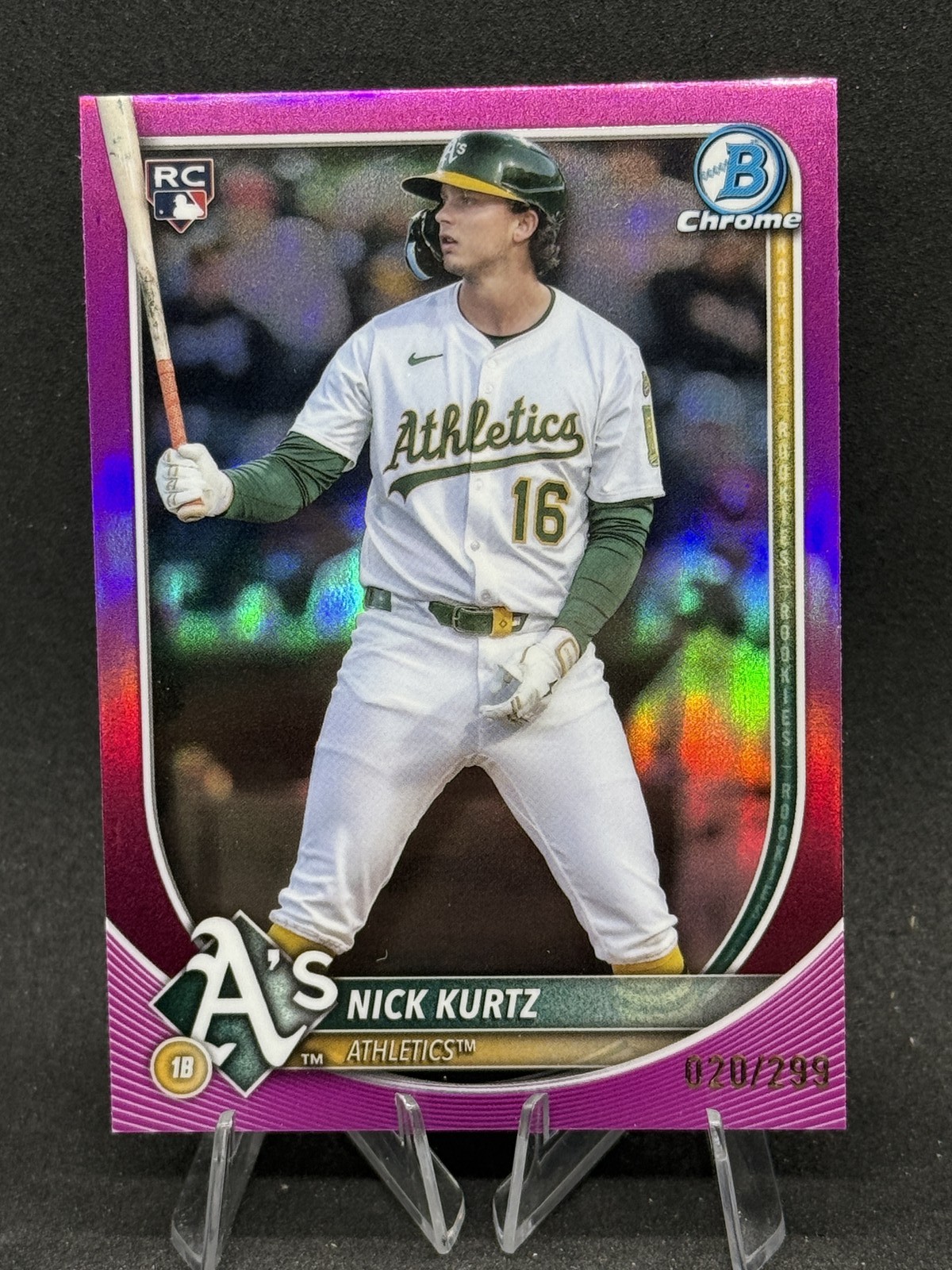 Nick Kurtz 2025 Bowman Chrome #93 Fuchsia Refractor /299 Price 