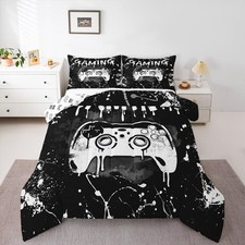 Full Size Gamer Comforter Sets for Boys,Gaming Bedding Sets for Boys Girls Te...