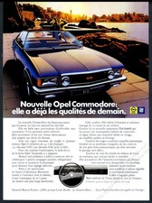 1972 Opel Commodore GS car color art European vintage print ad