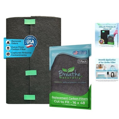 Versatile Cut To Fit Carbon Charcoal Filters for Air Purifiers and Vents - 16x48