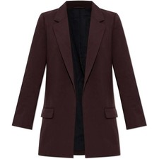 Blazer AllSaints Aleida para mujer EE. UU. 4 ciruela púrpura frente abierto bolsillos forrados