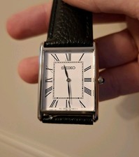 Seiko Tank SWR049P1 mit Lederarmband und 4N30...
