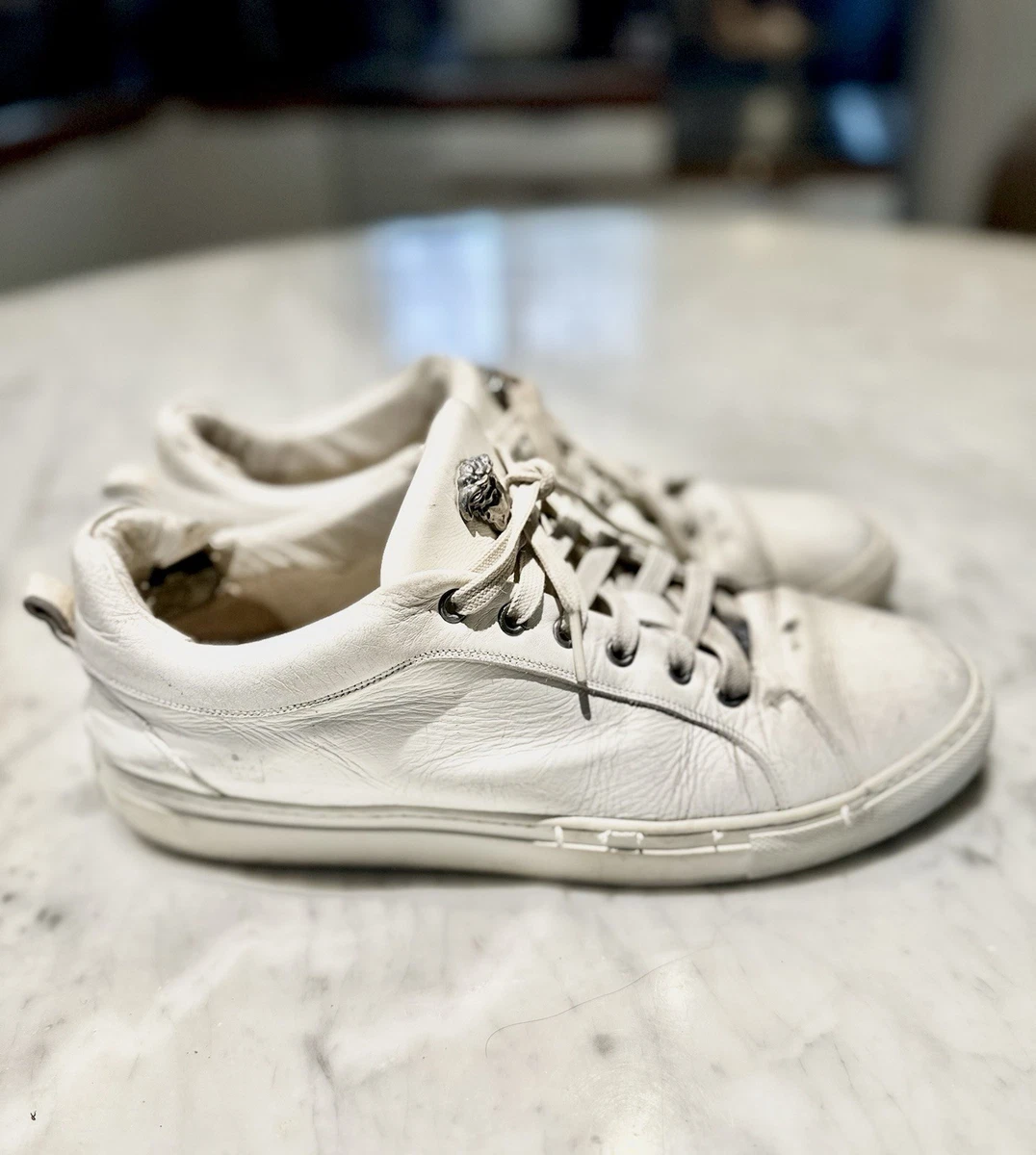Zapatillas Versace Top Bajo Emblema Medusa para Hombre Cuero Genuino - Para Restaurar/Abatir