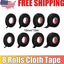8 Rolls Cloth Tape Wire Electrical Wiring Harness Car Auto SUV truck 19mm*15m US