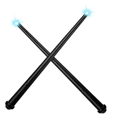 Gejoy 2 Piece Light up Wand Magic Wizard Wand Princess Fairy Wands Black