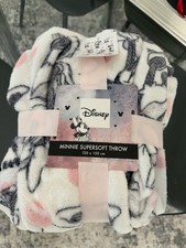 Disney Primark Minnie Mouse Throw Blanket 120cm X 150cm New