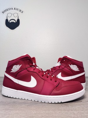 Size 16 - Nike Air Jordan 1 Mid Gym Red 2.0 Mens 554724-600 Preowned Og