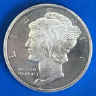 🌟WOW!🌟Mercury Dime Design~1 oz .999 Fine Silver Round