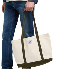 Lee Utility Tote Bag - Ecru/Khaki - Heavy Duty Workwear Inspired Tote Bag