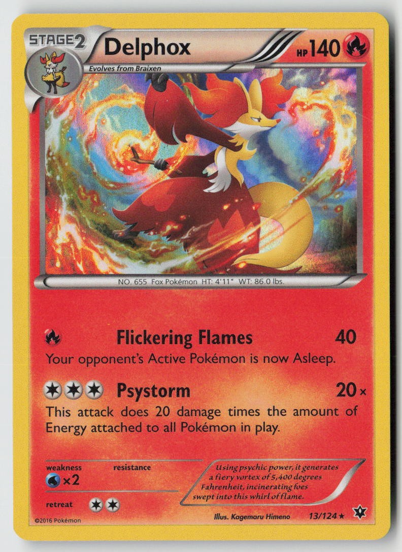 Delphox 13/124 - XY - Fates Collide Holo - PTCG - LP
