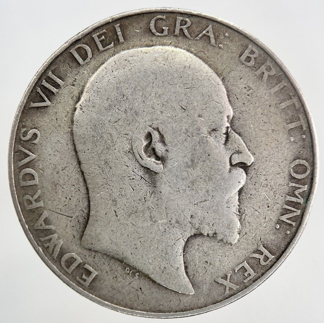 1908 Edward VII Half-Crown Silver Coin | Fine Collectable Grade