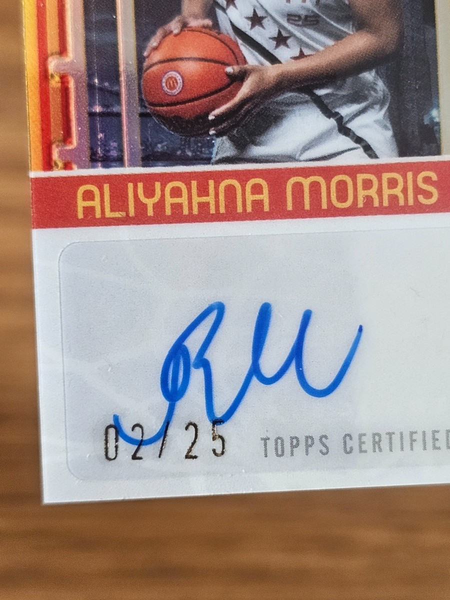 2025 Topps Chrome McDonald's Aliyahna Morris Game Worn Patch Auto