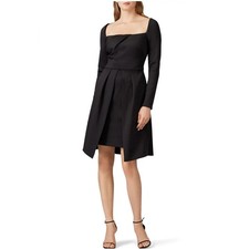 NWT Black Halo Eve Womens Lovelei Knee Length Cocktail Party Dress Black Size 4