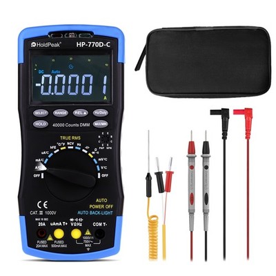 Digital Multimeter 40000count TRMS Auto Range Ohm AC DC Volt Amp Cap NCV  Tester