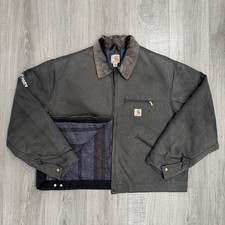 vintage 2000s faded black carhartt detroit jacket J001 BLK made in usa rare XL
