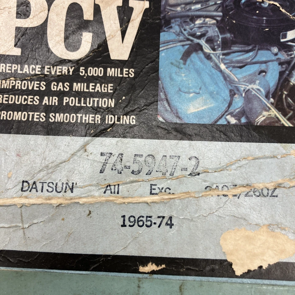 Válvula de cárter PCV 74-5947-2 NUEVO 1965-1974 Datsun todo excepto 240/200Z Foto 2 de 3