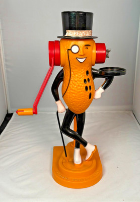 EARLY STANDARD BRANDS PLASTIC MR. PEANUT PEANUT BUTTER MAKER WITH PAPER LABEL