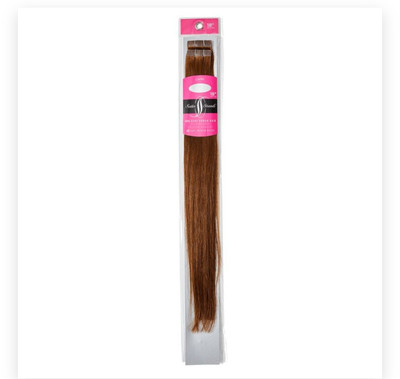 Satin Strands Medium Brown Tape In 18 Inch Human Hair Extensions, Capri, 20