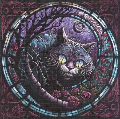 Cheshire Cat Blotter Art - Alice In Wonderland themed