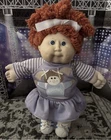 cabbage patch Popcorn Hm# 12 Red Hair, KT factory, Purple Portrait Dress.