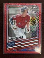 2026 Panini USA Baseball Stars & Stripes Jacob Seamon #199 Red Prizm /149