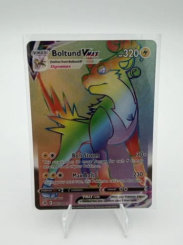 Boltund VMAX 267/264, Fusion Strike, Special Rare Rainbow Holo, Pokémon TCG, NM