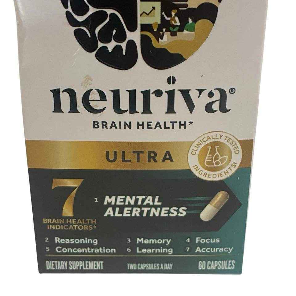 NEURIVA Salud Cerebral ULTRA Alerta Mental 60 Cápsulas 7 Indicadores de Salud Cerebral Foto 3 de 4
