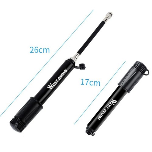 Mini Bike Pump Aluminum Alloy Hand Air Pump for MTB Road Bicycle Tire Inflator - Picture 5 of 6