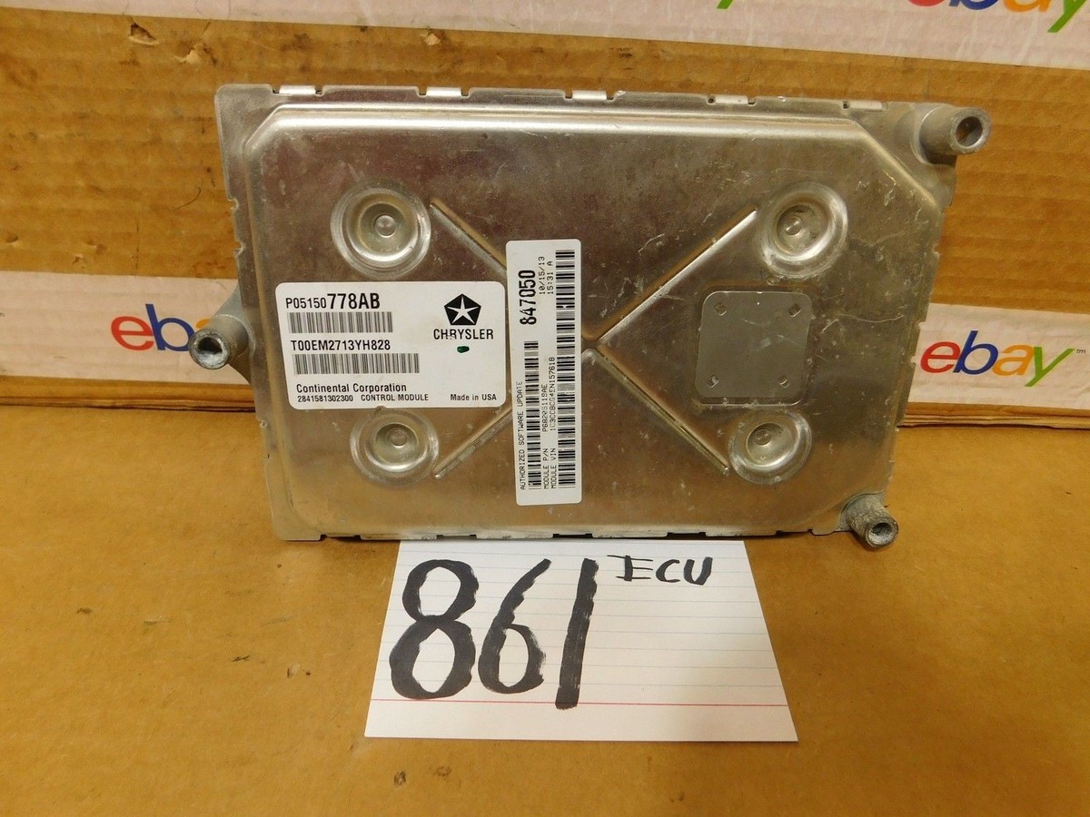 シャンティマシン　snomat ECM AUTO 2014 DODGE GRAND CARAVAN #861 Engine Computer ECM ECU P05150778AB