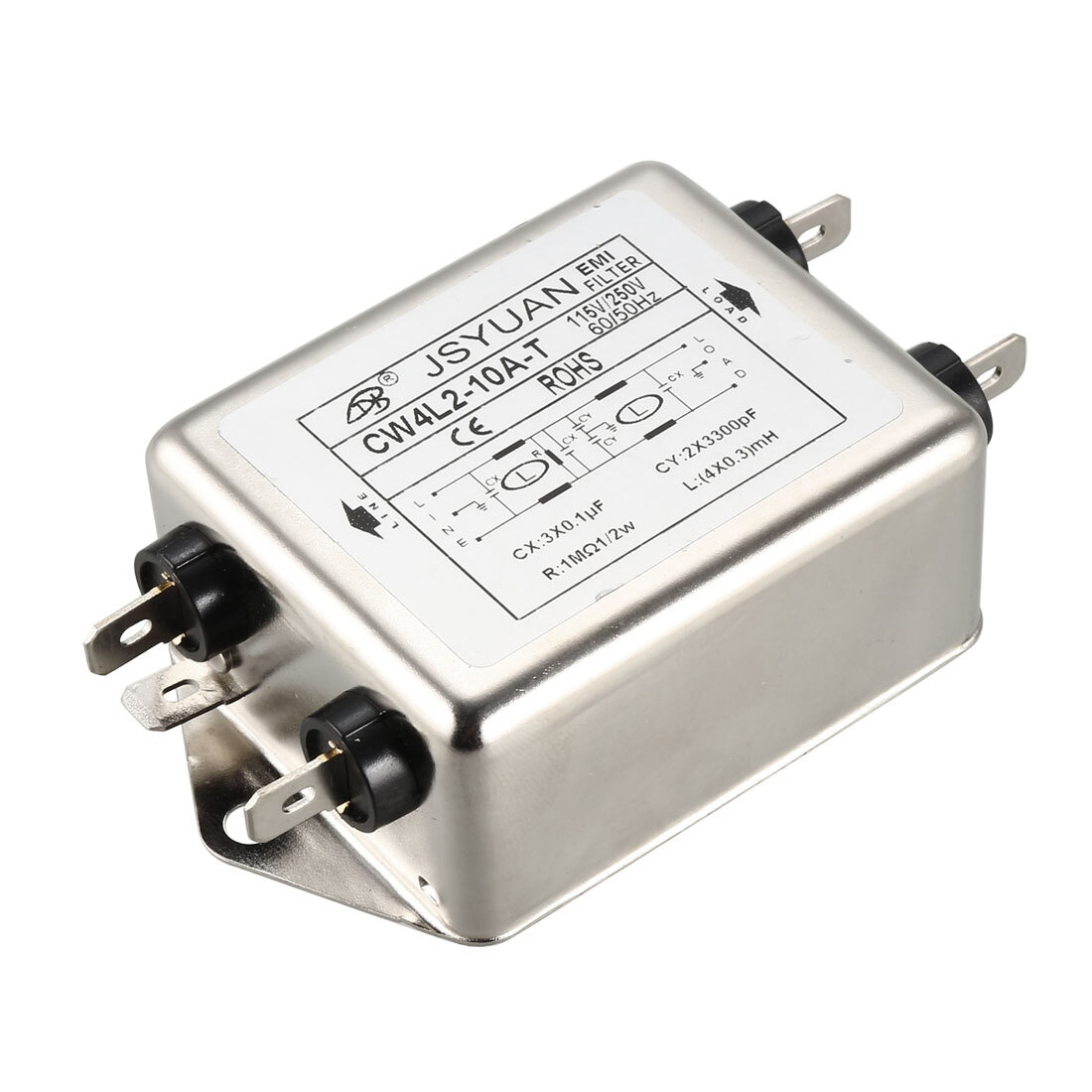 50 A Power Line Filter CW12A-50A-S AC 115-380V High Current 50A EMI ...