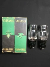 NOS PAIR SYLVANIA 5X4G Coke Bottle POWER RECTIFIER VACUUM TUBES Tested I.7604-D