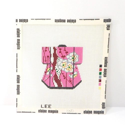 Lee Designs Flower Petite Kimono Needlepoint Canvas Hand Painted 18ct - Picture 2 of 4