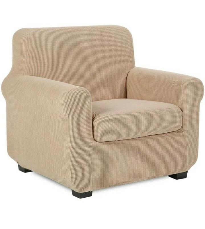 2 Copripoltrona In Velluto Elasticizzato Con Orecchie – Marrone, Antiscivolo, Universali, Con Ali Laterali - 5