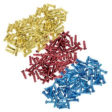 PRO BICYCLE ALLOY BMX SPOKE NIPPLES/16MM 14G PACK OF 144 MULTIPLE COLORS