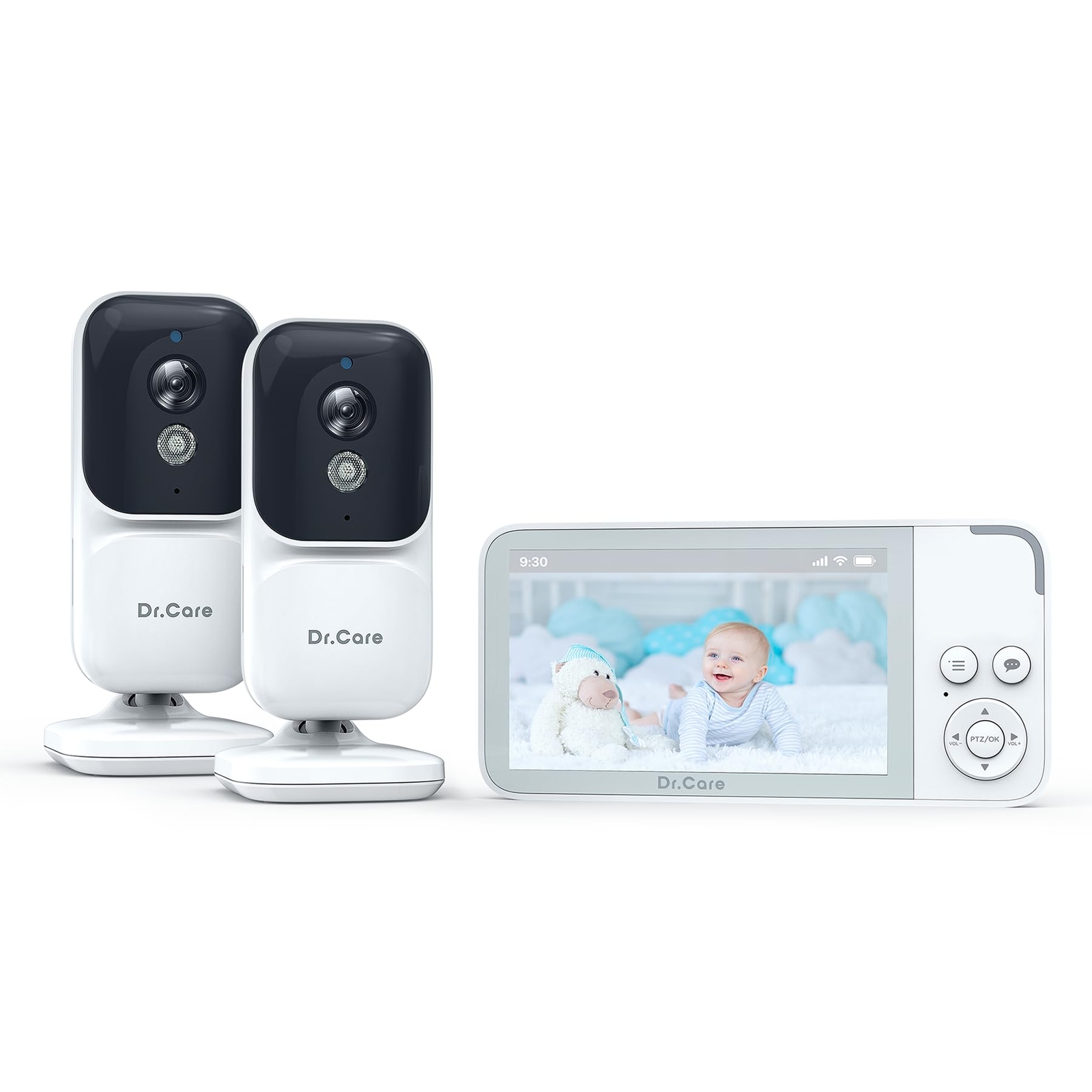 NeoView Video Baby Monitor with 2 Cameras-3.5” Screen, 2-Way Audio, Video Loo...