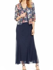 Alex Evenings Mother Of Bride Groom Wedding Jacket dress Formal Gown plus XL1X2X