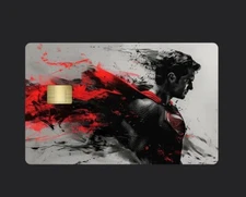 2 Premium Print Superman 03  Credit Debit Card Vinyl Skins Small Chip