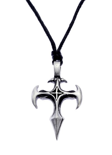 Collar Collar Cuerda Negro Collar Negro Pentagrama Hexagonal Cruz Calavera Árbol de Peltre Wiccano - Imagen 40 de 54